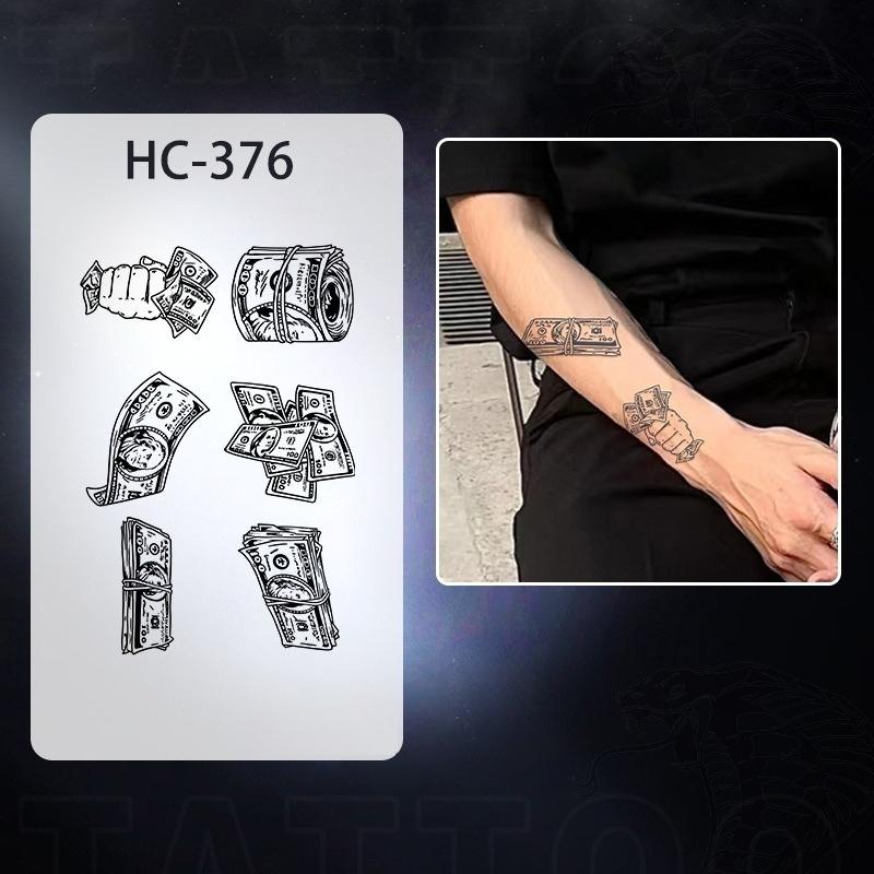 Men's European retro tattoo stickers, compass and mountain, Spartan warrior, bird compass, durable and waterproof, temporary tattoo stickers lasting one to two weeks