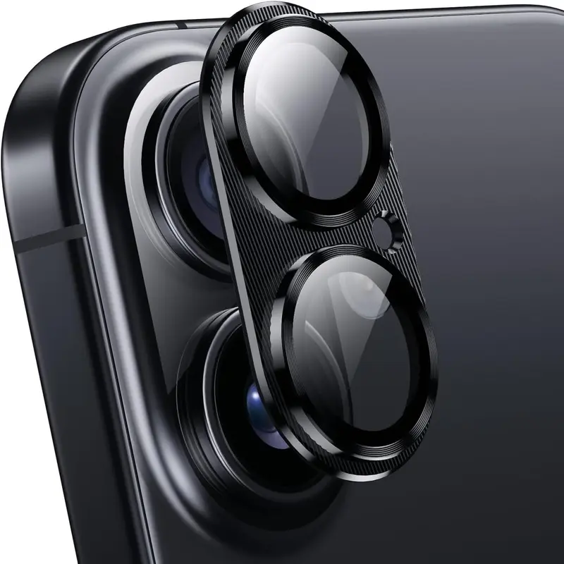 iPhone 16/16 Plus/iPhone 17 Camera Lens Protector Case, Tempered Reinforced Glass, Durable Metal Frame, Scratch-Resistant Cover, Phone Accessories, Protection, Phone Guard