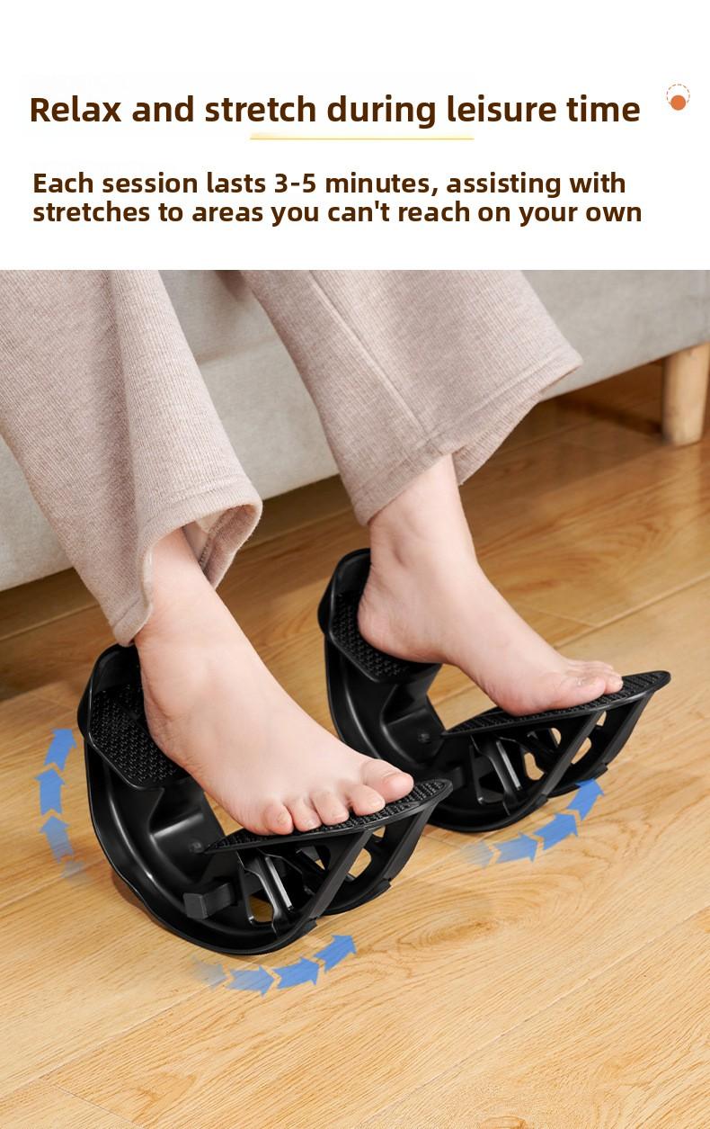 Indoor heel pedal, used for stretching the calves, Achilles tendon, tibialis muscles, and for leg stretching and massage on the treadmill
