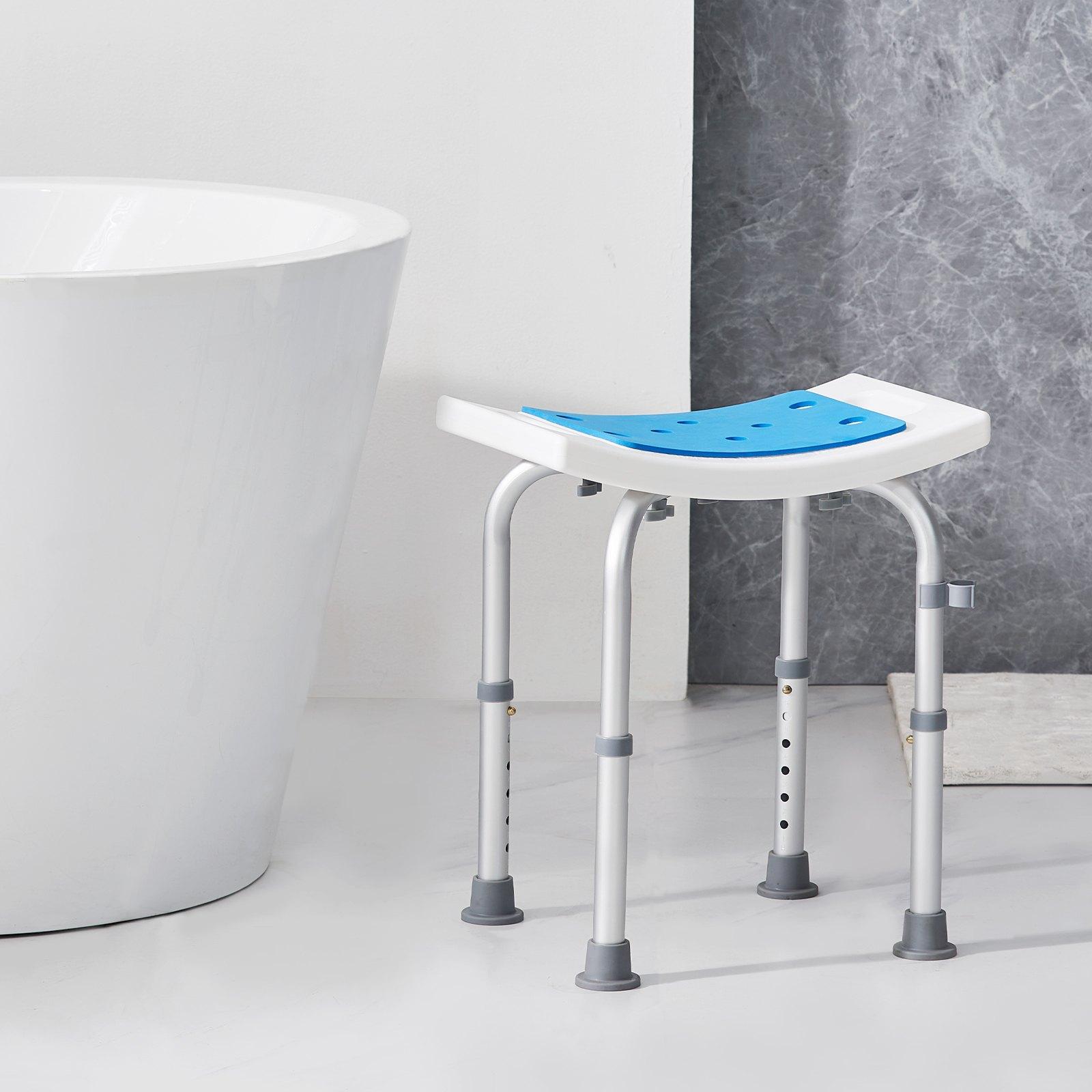 【DealsForYouDays】VEVOR Adjustable Height Shower Chair with Height Adjuster & Seat Cushion, Non-Slip Tub Bench for Elderly, 350 LBS Capacity 【DealsForYouDays】VEVOR Adjustable Height Shower Chair with Height Adjuster & Seat Cushion, Non-Slip Tub Bench for Elderly, 350 LBS Capacity