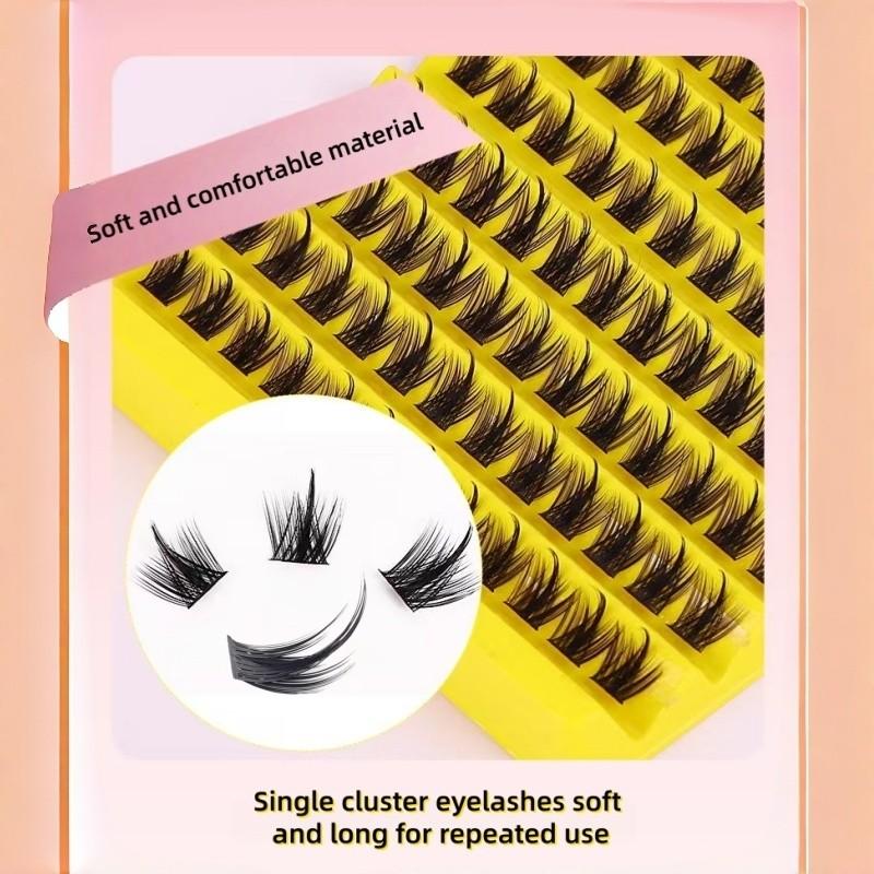 Natural Eyelash Clusters Mixed Lengths 8-16mm, Thin Soft Design, Suitable for DIY False Lashes, Enhance Eye Charm, Made in China