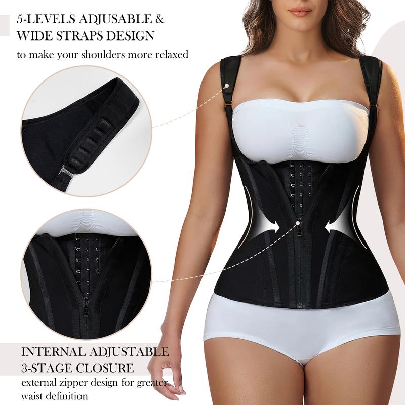 Women‘s YIANNA Waist Shapewear  for Tummy bridle Sports Workout Hourglass Vest Waist Cincher with Adjustable Shoulder Strap