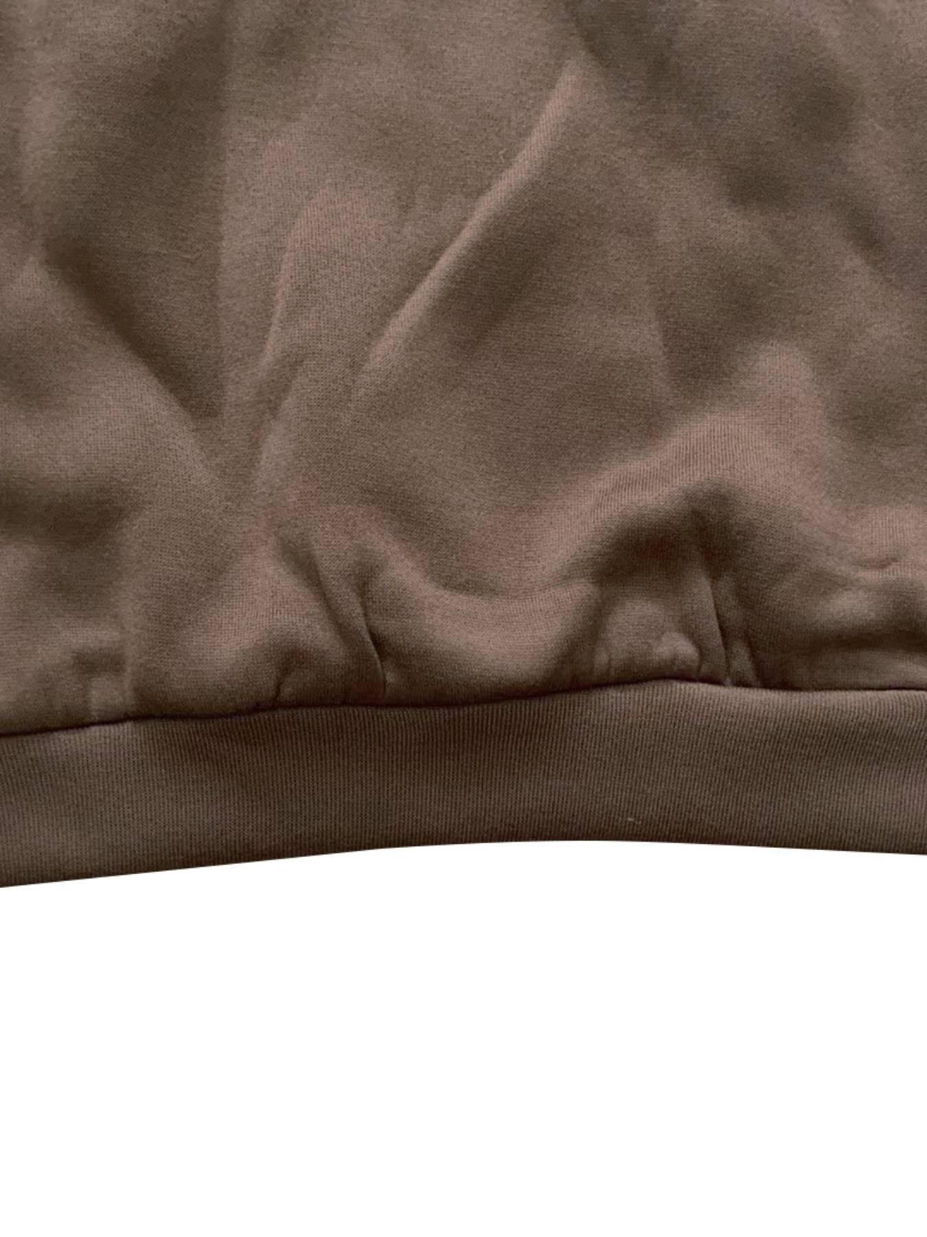 Two-piece women's solid-color crew-neck pullover with long sleeves and elastic waist and loose-fitting bottom pants, perfect for all occasions and versatile in style.