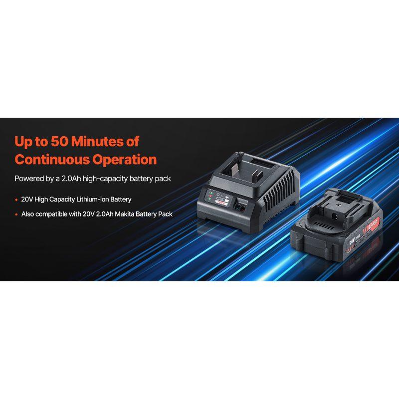 fathersdaygift VEVOR Cordless Oscillating Tool, 20V Oscillating Multi Tool Kit with 6 Variable Speeds 8500 - 17000 OPM, 3.2 Oscillation Angle, 2.0Ah Battery Pack Charger, 12PCS Saw Accessories LED Work Light fathersdaygift VEVOR Cordless Oscillating Tool, 20V Oscillating Multi Tool Kit with 6 Variable Speeds 8500 - 17000 OPM, 3.2 Oscillation Angle, 2.0Ah Battery Pack Charger, 12PCS Saw Accessories LED Work Light