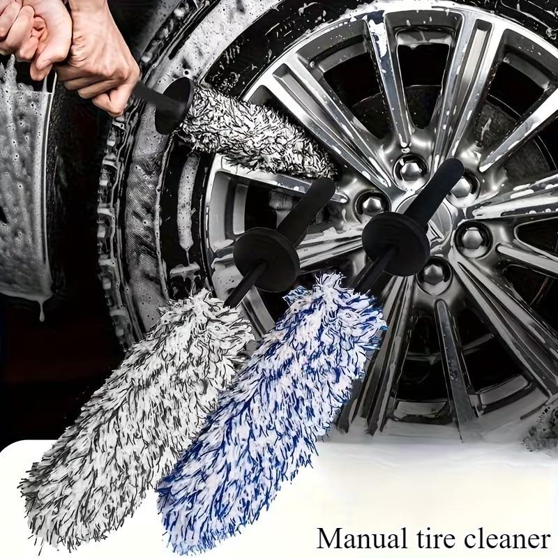 2pcs Wheel Cleaning Brush Set with Soft Bristles for Deep Cleaning, Scratch-Free Vehicle Surface Protection, Durable Plastic Handle, Ideal for Car, Truck, and Motorcycle Wheel Detailing, High-Quality Wheel Cleaning Tool, Efficient Car Detailing