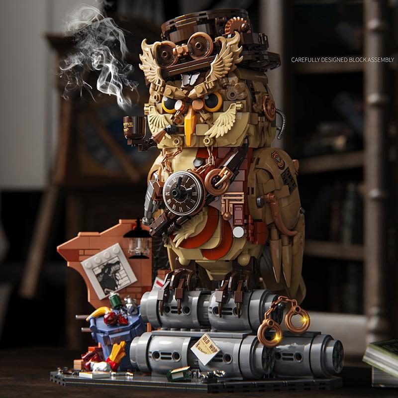 1200+pcs Owl Detective Magic Animal MOC Building Blocks Set Educational DIY Toys for Kids Adult Gifts Creative Bricks Toy Model