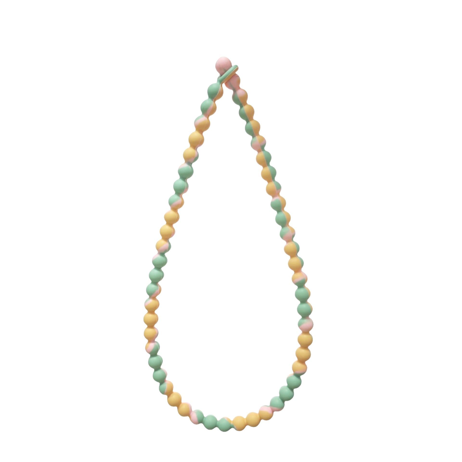 Random Color Chewable Necklace Bracelet Set, 2 Counts Colorful Elastic Necklace Bracelet, Sensory Impairment Relaxation Anxiety Relief Toy