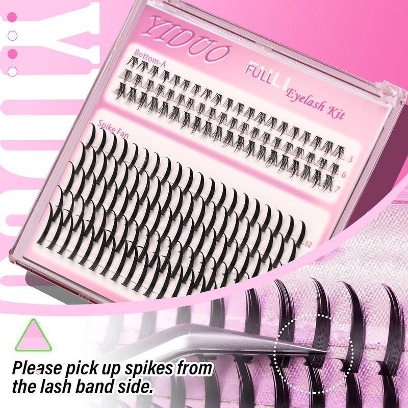 Lash Clusters and Bottom Lashes Wispy Eyelash Clusters D Cluster Eyelash Extensions Spike Individual Eyelashes (5-6-7mm, 12-14-16-18-20mm)