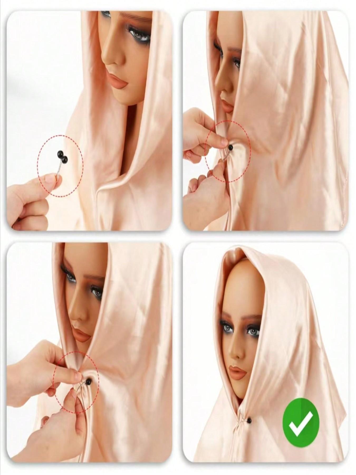 Muslim Hijab Pins(12 Pcs) for Scarves and Shawls, Islamic Safety Pins for Wedding Dress Decoration, Elegant Headscarf Accessories