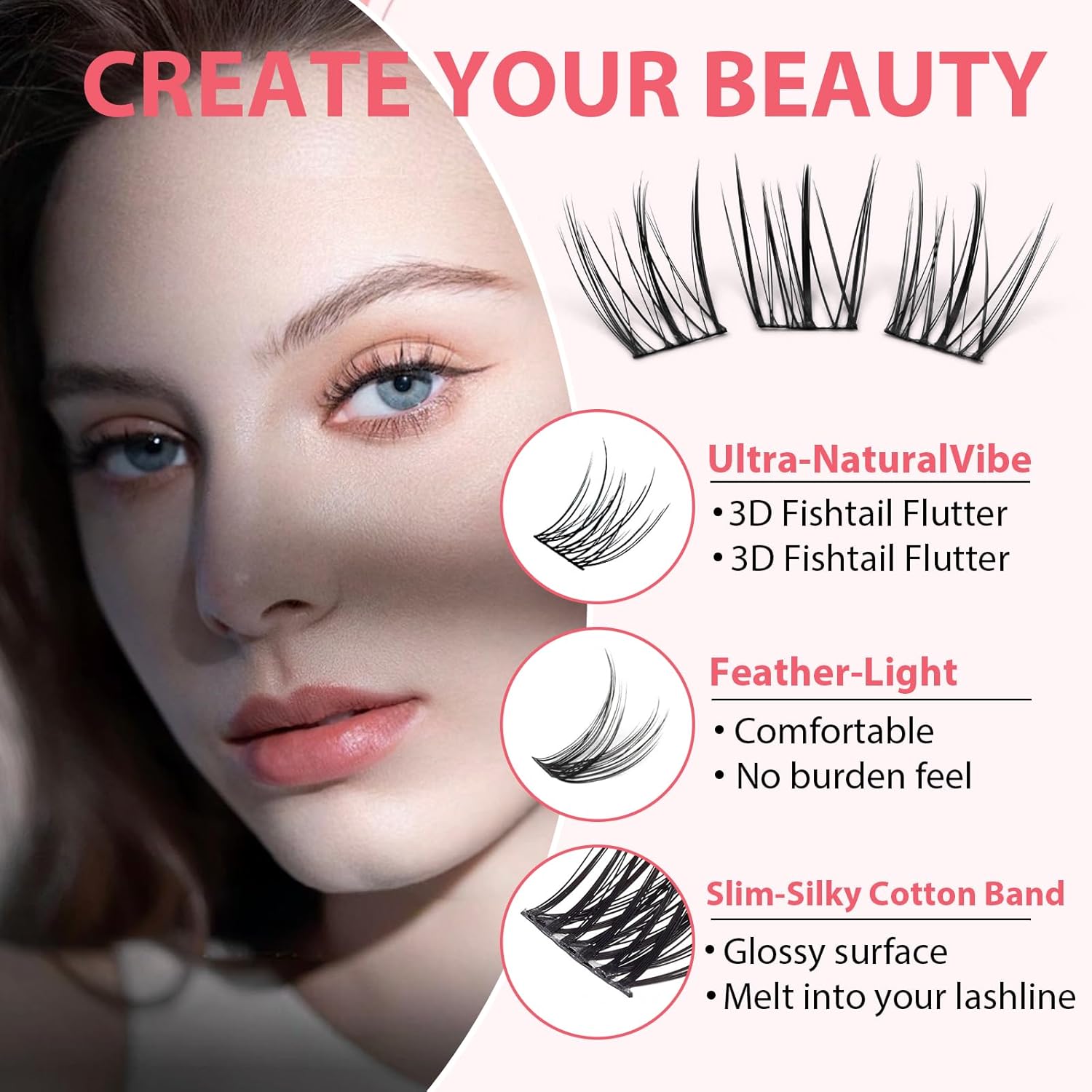 Natural Lash Extension Kit 168Pcs Wispy EyelashExtensions Kit Individual Lashes Extensions withLash Bond & Seal & Tweezers for Beginners cluster applicator makeup cosmetic cosmetic Gentle eyelashes & adhesives 0.05mm cluster kit