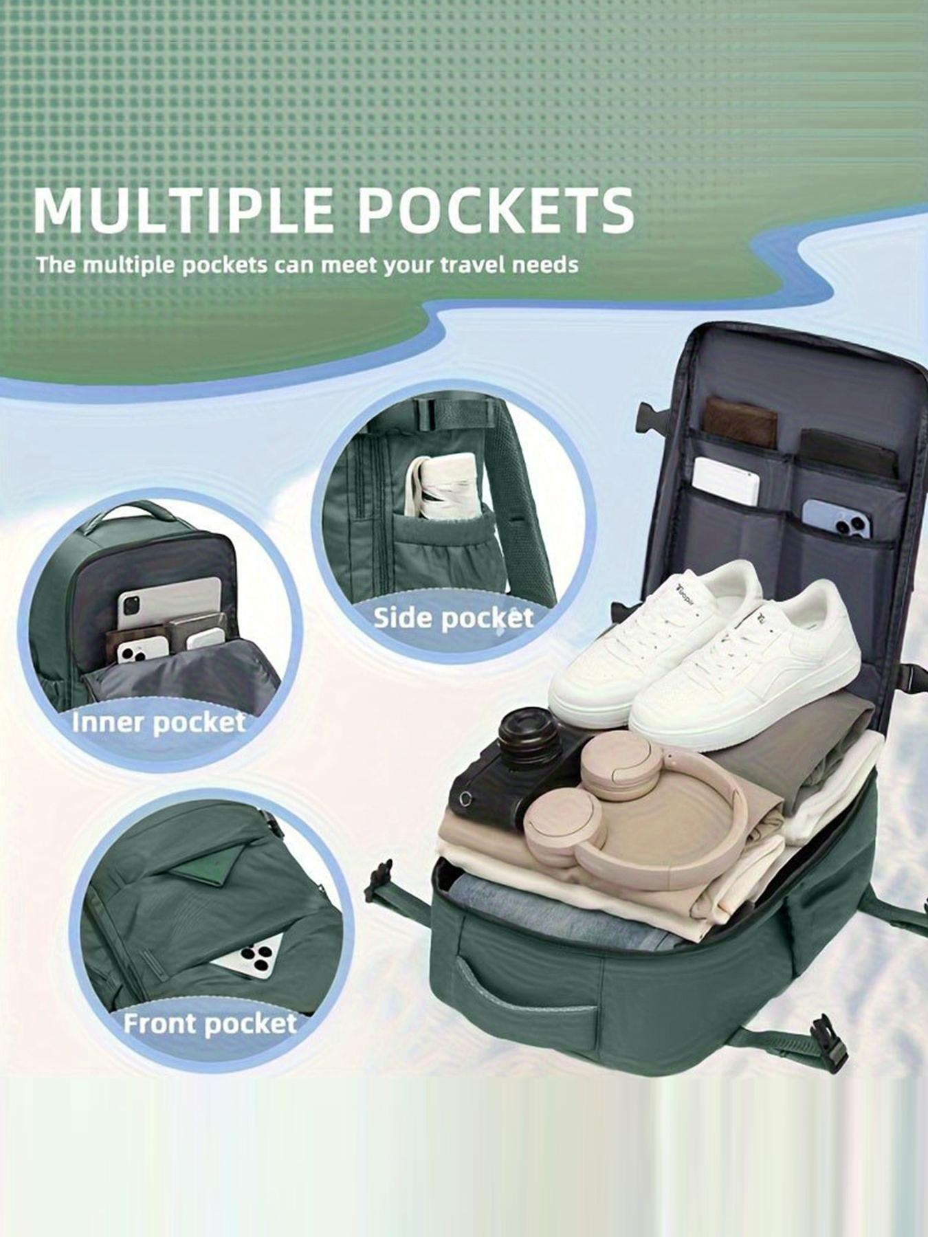 Large Capacity Vacuum Compression Backpack, Lightweight Travel Bag, Essential for Business Trips, Unisex Dual Shoulder Strap