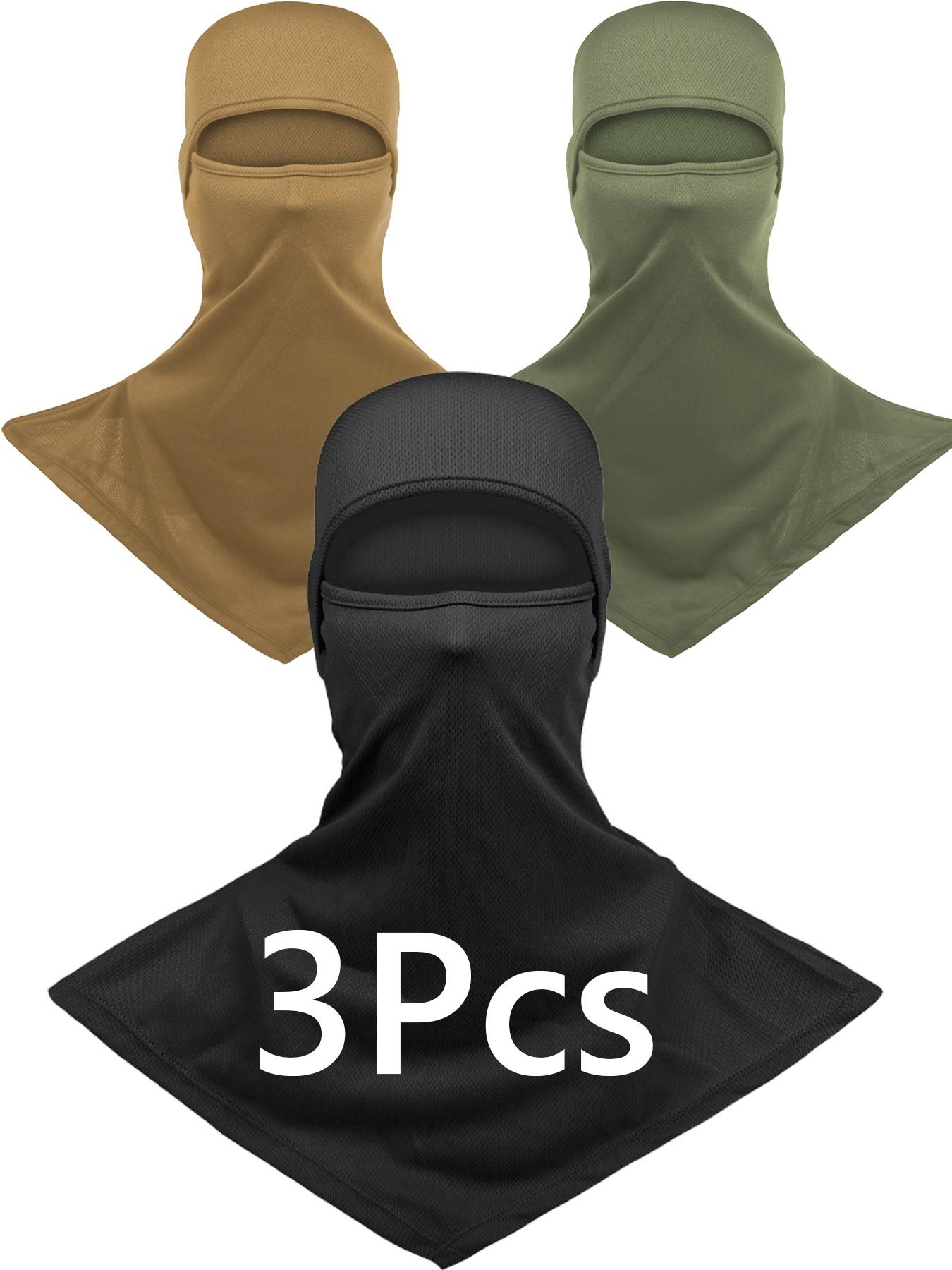 3 Piece Balaclava Face Cover Sun Protection Neck Cover Summer Balaclava Motorcycle Face Mask for Men Women Balaclava Face Cover Breathable Long Neck Covers Summer Neck Protector for Men Sun Protection