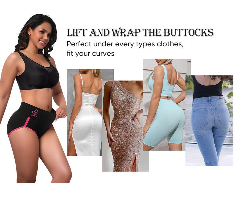 4/6/8 Pcs High Waist Butterfly & Letter Print Panties,Soft Breathable Comfortable Knicker for Daily Wear,Women's Underwear for All Seasons, comfy underwear 50 plus.