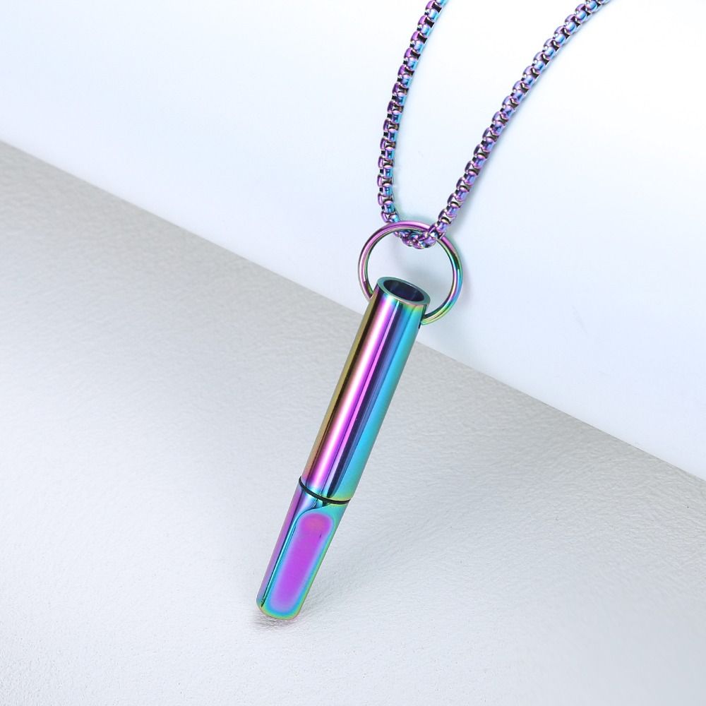 Breathing Resistance Whistle Necklace With Cotton Core Relaxation Anxiety Relief Necklace Stress Relief Yoga Meditation Necklace