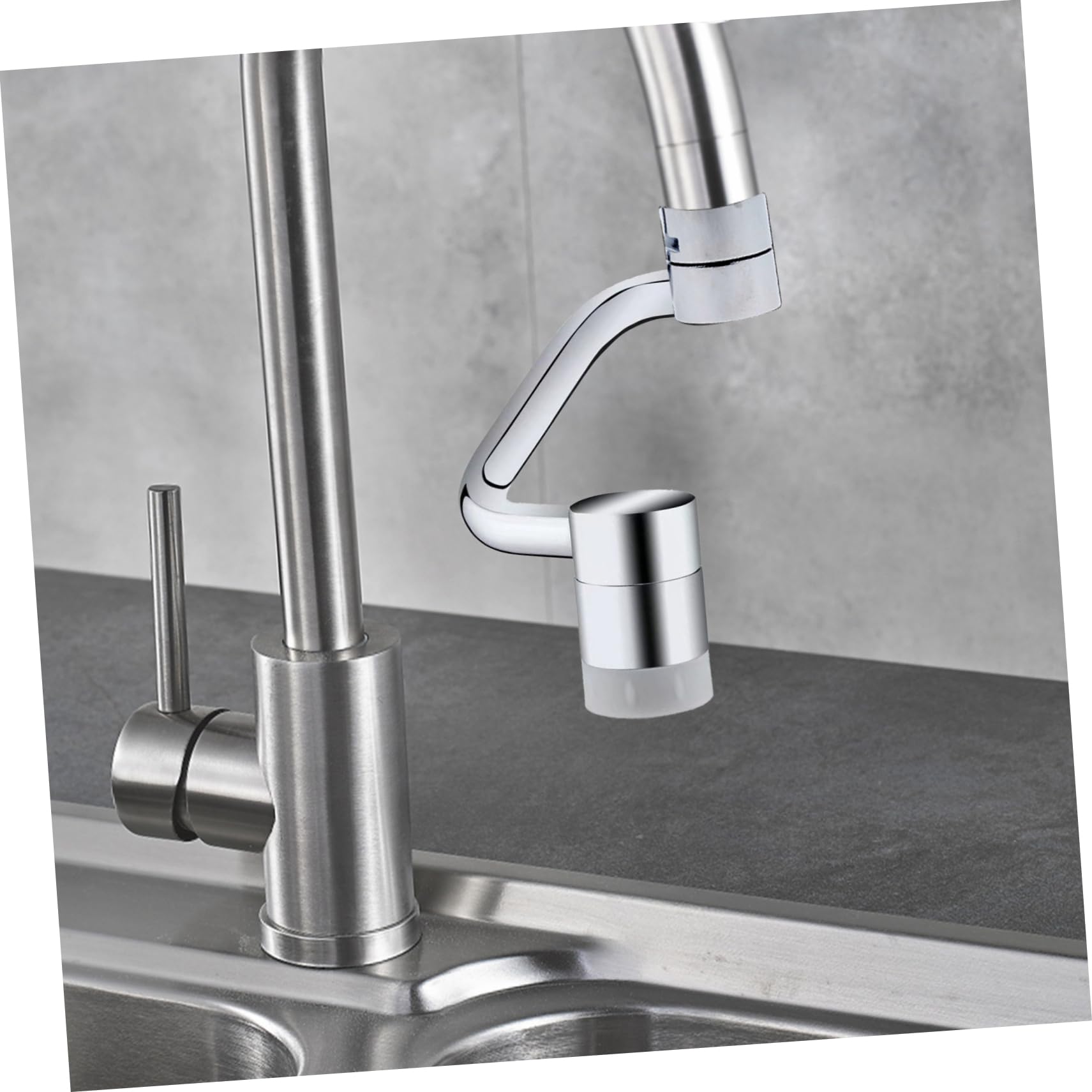1440° Rotatable Faucet Aerator Extension - for Effortless, All-Angle Control, Rotating Swivel Faucet Aerator Extender, Kitchen Bathroom Sink Faucets Sprayer Attachment with 2 Mode Spray(1PC)