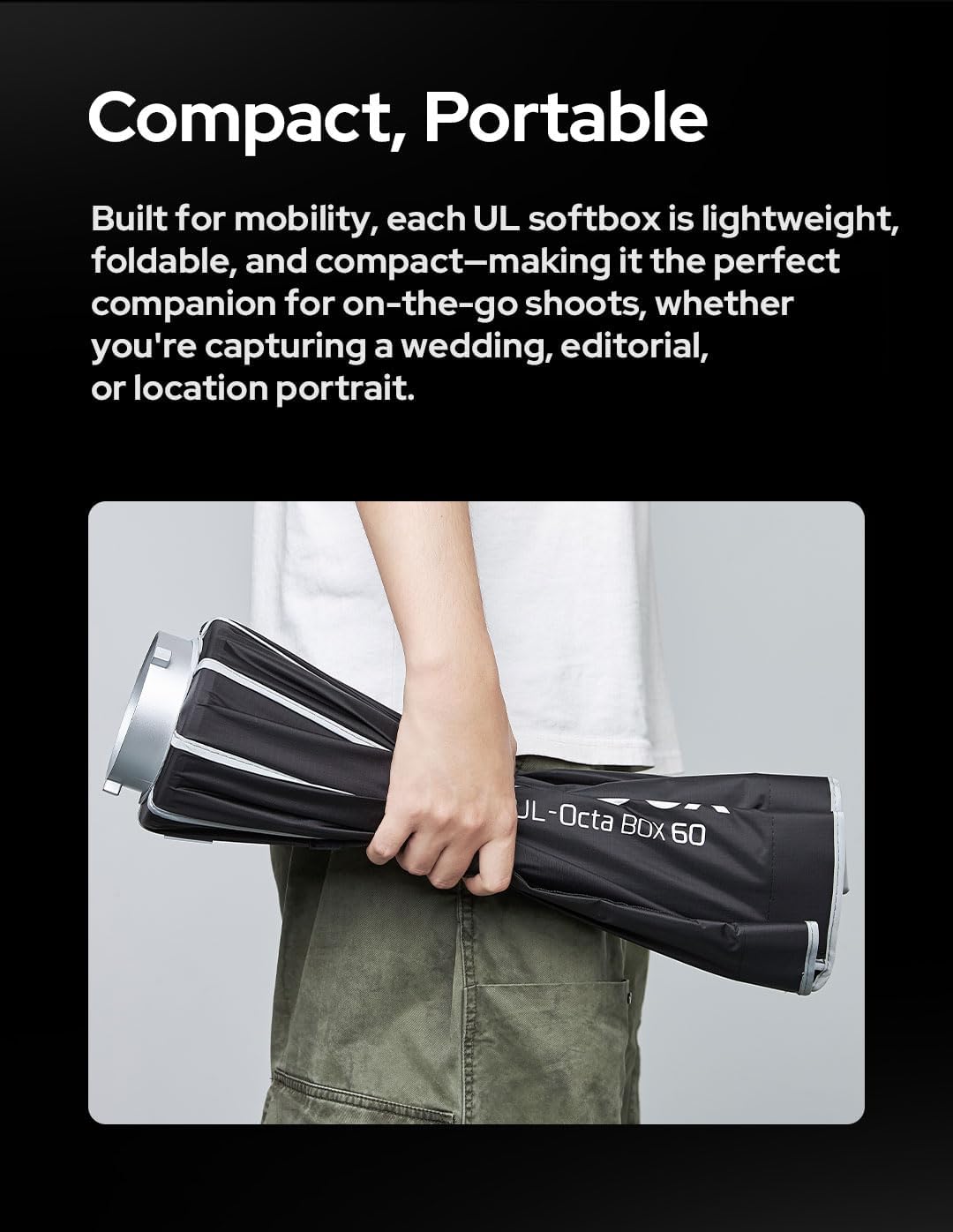 Godox Softbox Godox Quick Release Umbrella Softbox,Bowens Mount with Removable Front and Inner Diffusers/Grip/Diffuser Plate for Photography, Live Streaming,Location Portrait