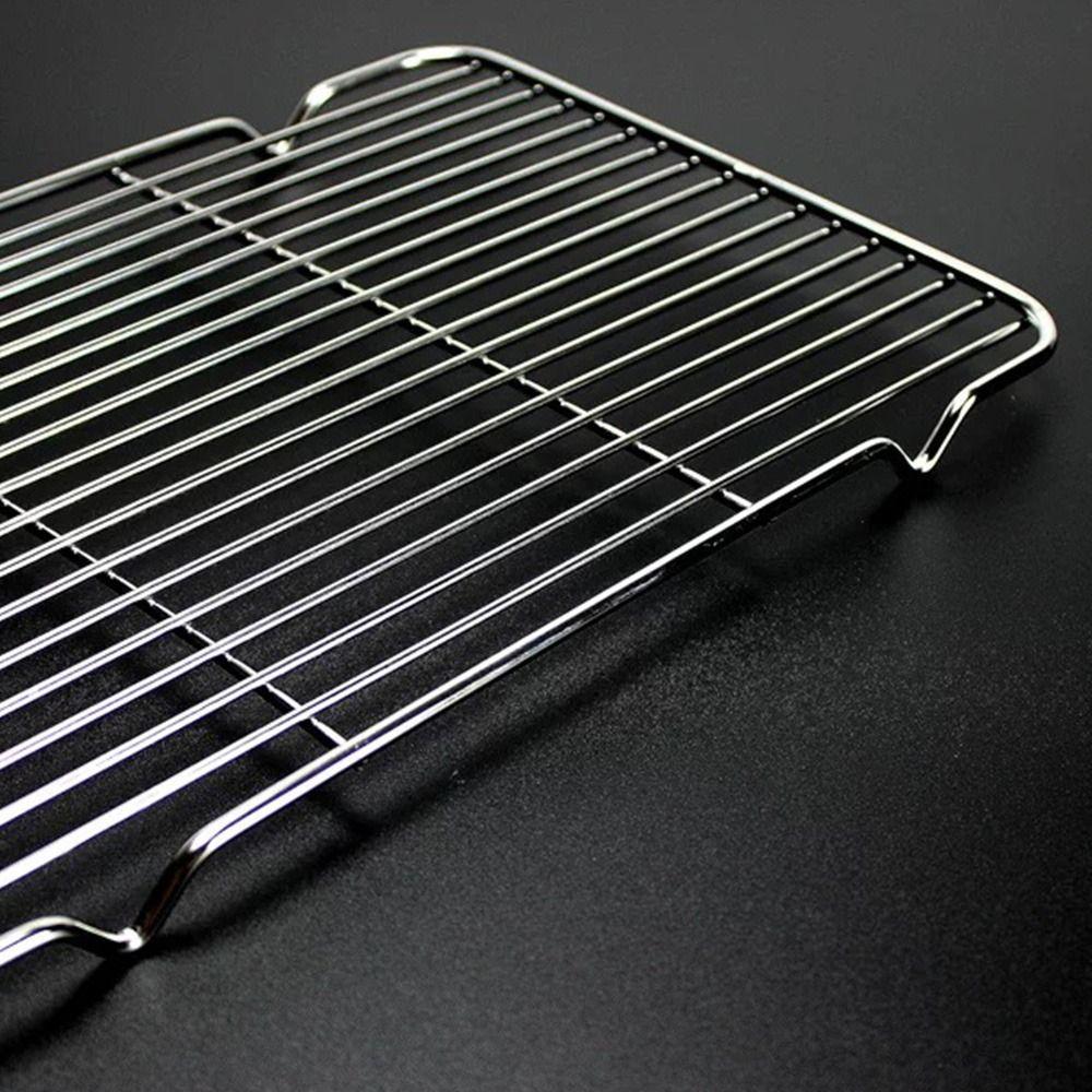 New Stainless Steel Cooling Rack Non-stick Silver BBQ Tray Barbecue Cooking Mesh Shelf