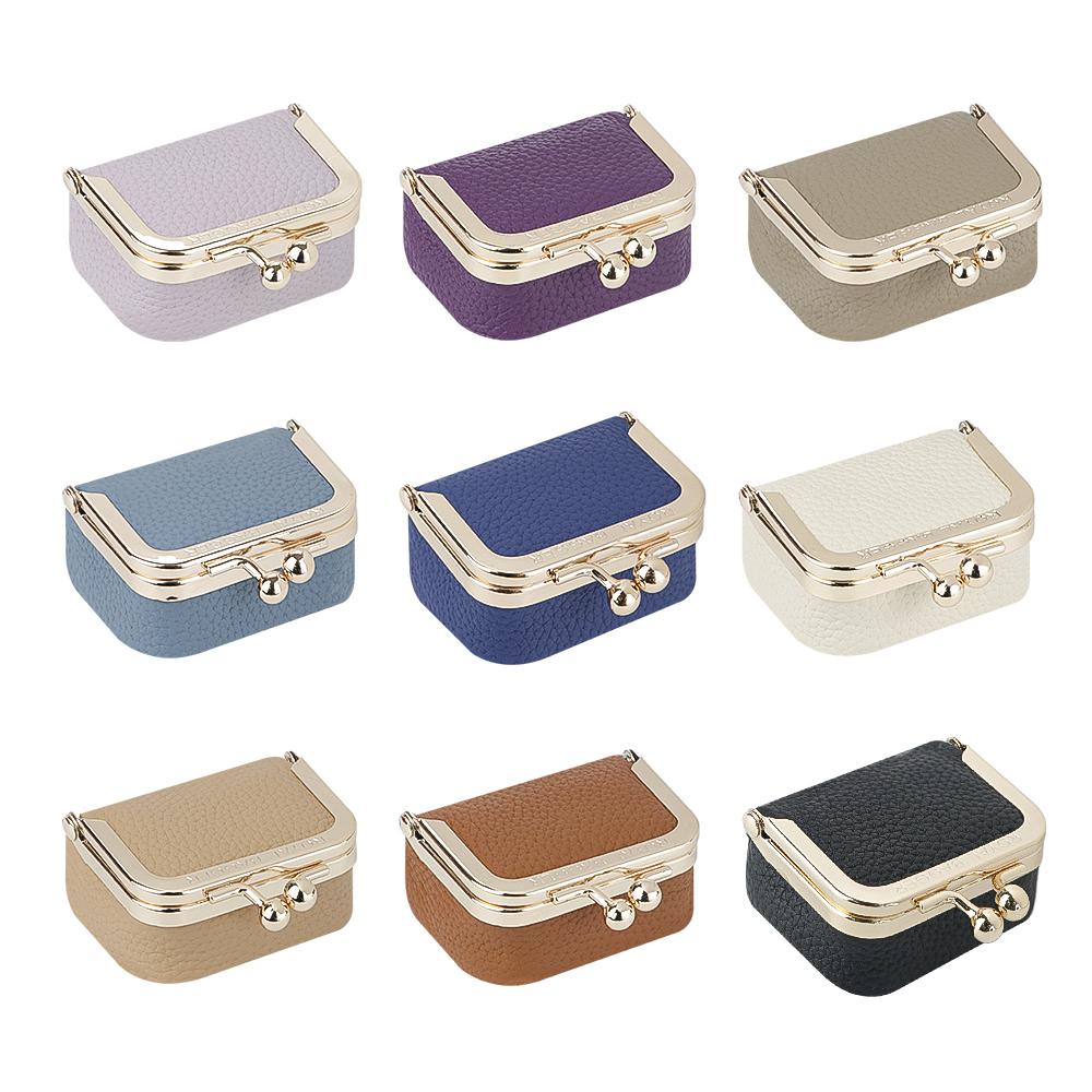 Royal Bagger Genuine Leather Mini Coin Purse, Solid Color Kiss Lock Change Pouch, Casual Style Small Storage Bag for Women 1894 SpringStatements