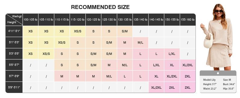 Tankaneo Womens Skirt 2 Piece Sweater Set Long Sleeve Crewneck Sweaters Pleated Mini Skirt Knit Lounge Sets