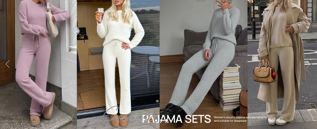 MEROKEETY Womens Pajama Sets 2025 Fall Lounge Sweater Set Cute Fuzzy Fleece 2 Piece Long Sleeve Cozy Winter Pj Outfits MEROKEETY Womens Pajama Sets 2025 Fall Lounge Sweater Set Cute Fuzzy Fleece 2 Piece Long Sleeve Cozy Winter Pj Outfits