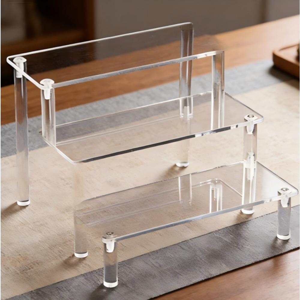 Multi-layer perfume rack storage box, multi-layer cupcake stand, large transparent display riser for displaying perfume, large model display stand, and collectibles organizer stand