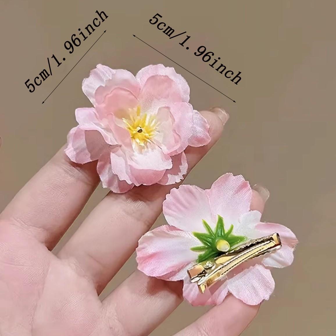 5pcs 2026 New Fashion Artificial Cherry Blossom Hair Clips, Cherry Blossom Model, Small Gift, Stylish Accessories for Women