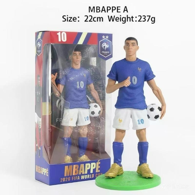2026 World Cup Soccer Stars Action Figures - 22CM Messi, Ronaldo, Mbappe, Yamal - Collectible Football Player Model Toys, Premium Ornaments for Home Display & Kids Gifts
