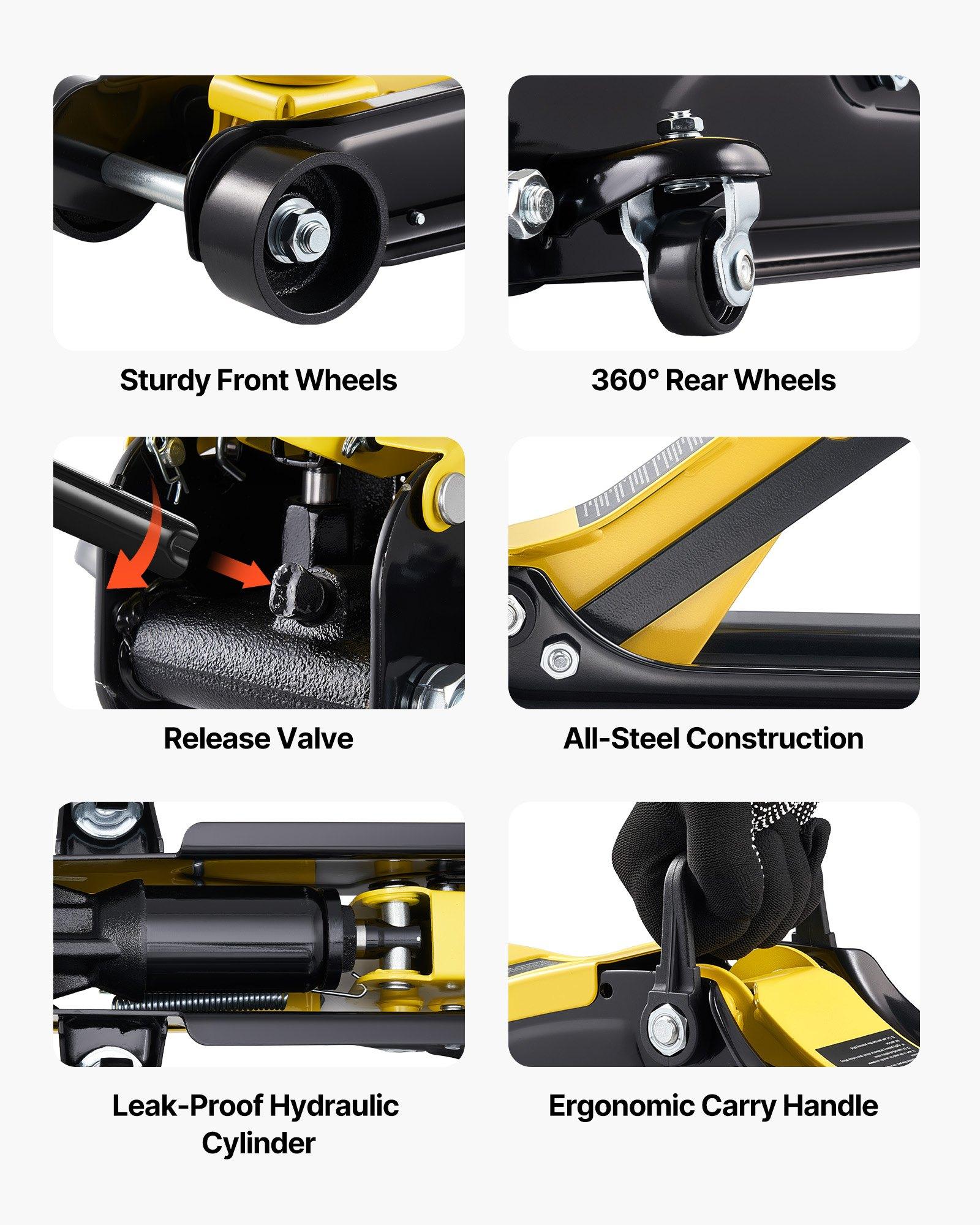 VEVOR Low Profile Floor Jack, 2.5 Ton (5512 lbs) Capacity, Steel Racing Floor Jack with Single Piston Quick Lift Pump & SUV Adapters, Hydraulic Trolley Car Lift for Sedans, Lifting Range 3.3"-13.8" VEVOR Low Profile Floor Jack, 2.5 Ton (5512 lbs) Capacity, Steel Racing Floor Jack with Single Piston Quick Lift Pump & SUV Adapters, Hydraulic Trolley Car Lift for Sedans, Lifting Range 3.3"-13.8"
