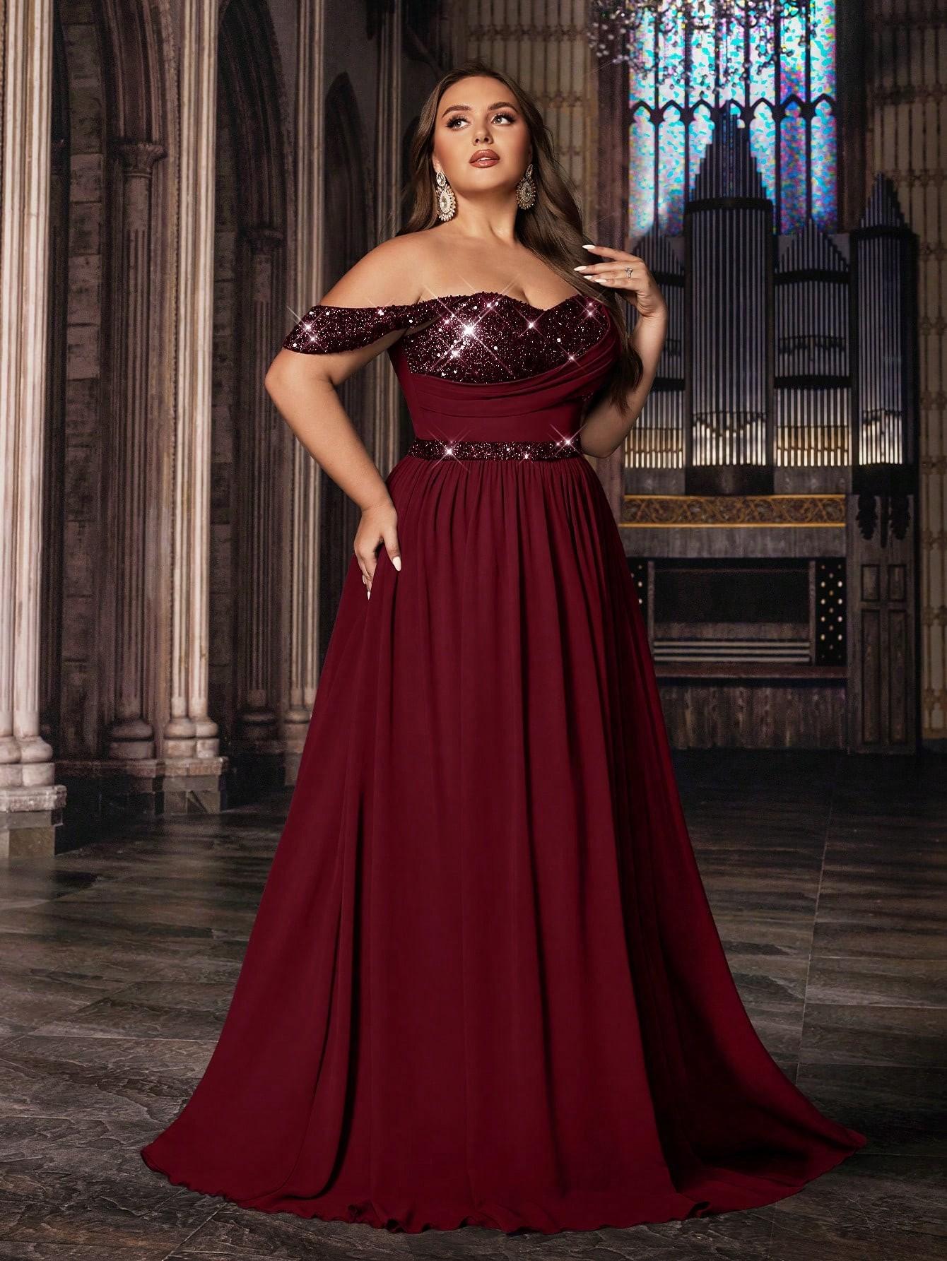 plus size burgundy dress for wedding Sexy Evening Dresses Whether youre attending a business meeting EVERPRETTY Plus Size Elegant Romantic
