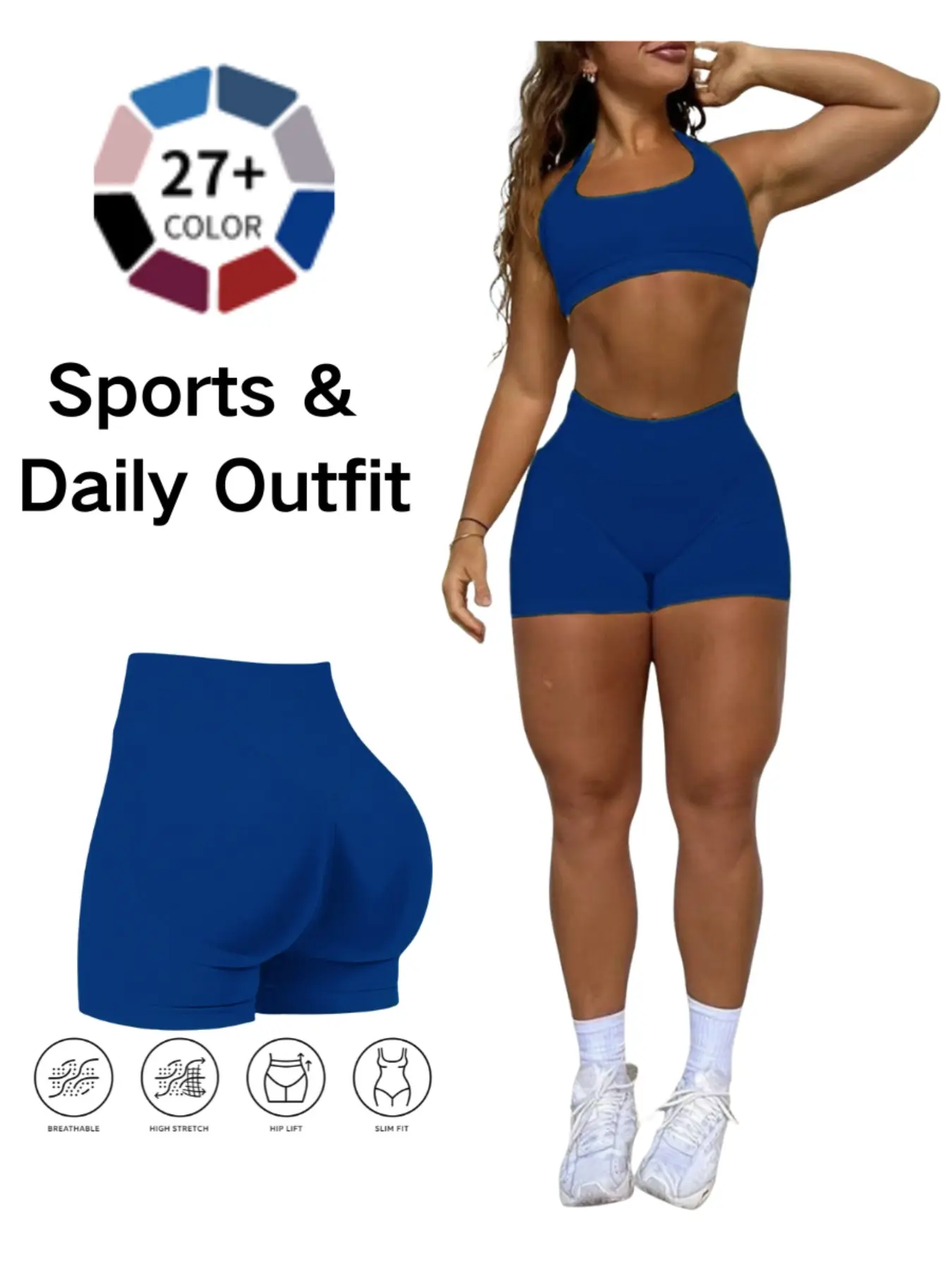 Trendy Butt Lifting Fitness Yoga Shorts, High Waist Tummy Control Workout Shorts for Women, Comfortable & Stylish Gym Wear, Athletic Sports Shorts, Stretch Shorts, High Waisted Shorts