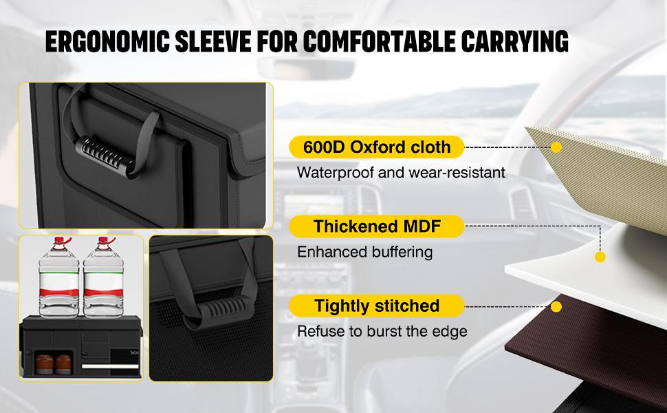 Foldable Car Trunk Organizer with Multi-Compartment – Expandable 30-60L Storage Bin, Side Mesh Pockets, Waterproof 600D Oxford Cloth, Car Accessories for SUV/Truck/Sedan, Beige, 23.6"x13.0"x11.8"