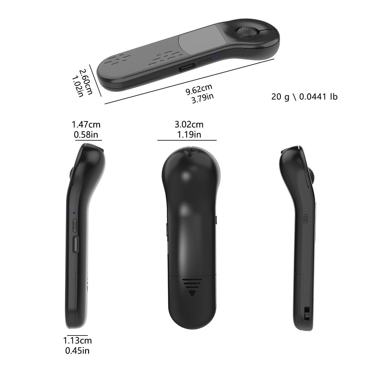 Remote control Bluetooth Rechargeable Handheld  Scrolling Air Laser Mouse with Touchpad for Tik_tok , Instagram ，YouTube  Wireless Presentation Clicker, Video Scroller & Page Turn for Kindle APP,PowerPoint Slide,Selfie,for Android & iOS and PC Tablet