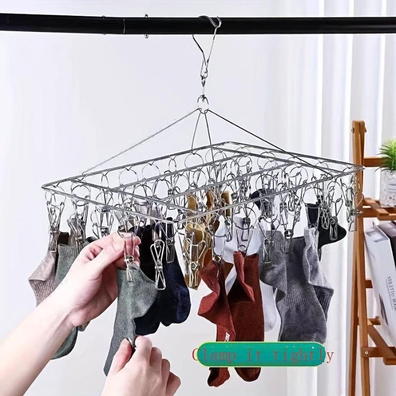 Multi clip style air hangers, sock drying racks, solid thick household sock clips, underwear and sock balcony drying racks