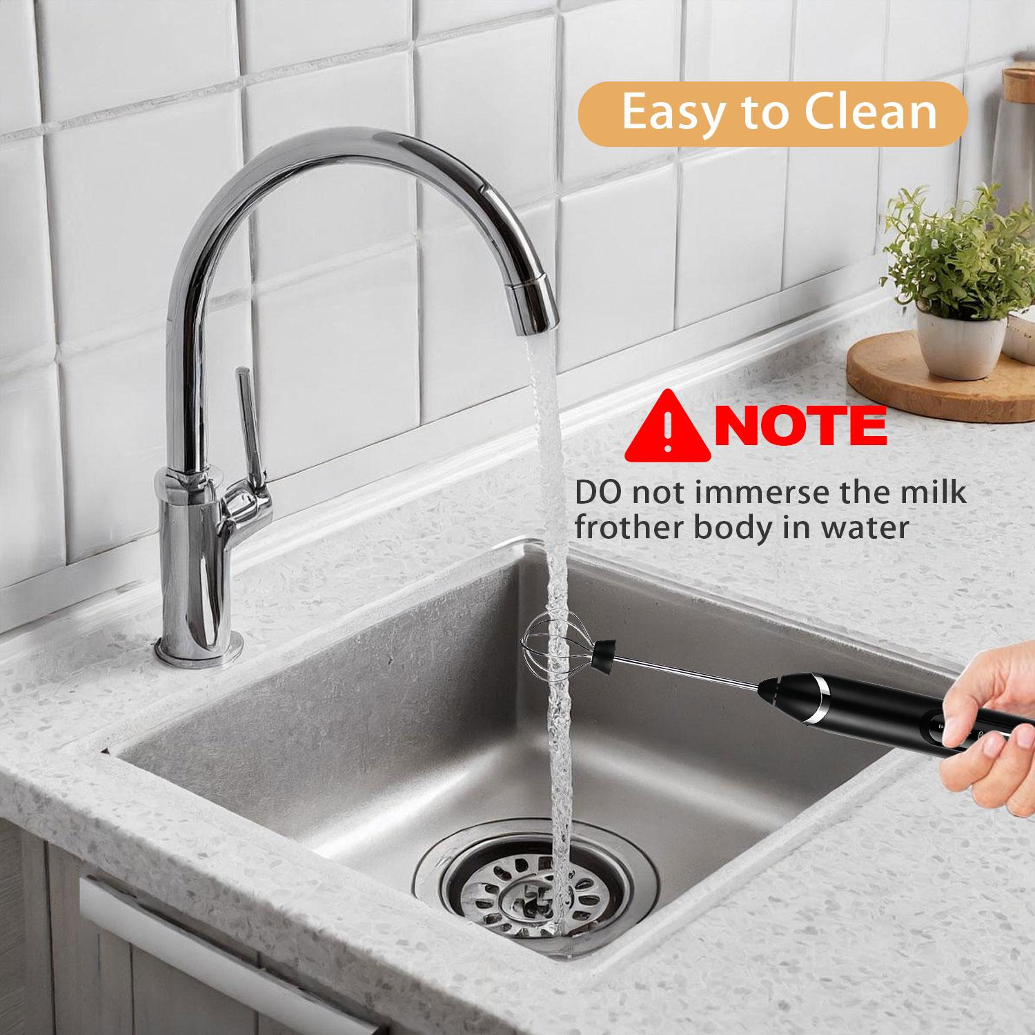 2026 Upgraded Rechargeable Milk Frother – Handheld Electric Coffee Mixer with 3 Whisks, 3 Speed Settings & Storage Stand | Versatile Drink Mixer for Juices, Prebiotic Powders, Lattes, Cappuccinos,coffee mixer, Matcha & Eggs (Black)– Christmas gift