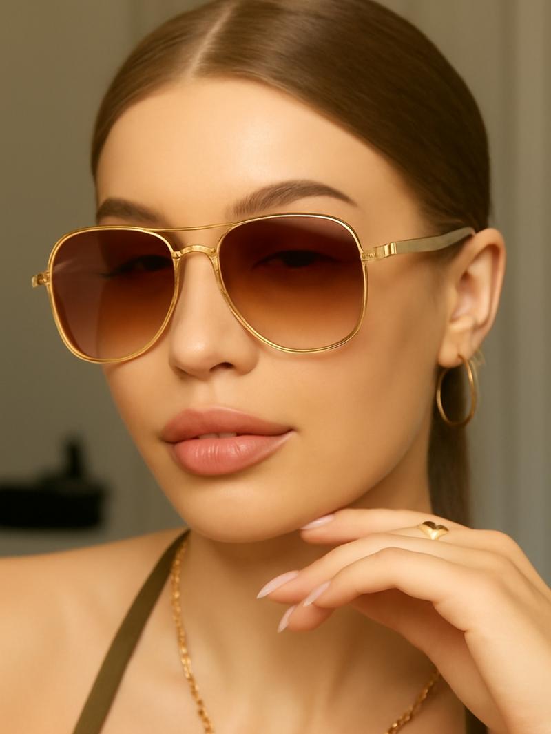 Women's Vintage Leopard Pattern Sunglasses, Trendy Casual Sunglasses for Everyday Use, Fashion Accessories for Outdoor Activities, Trendy Beach Eyewear