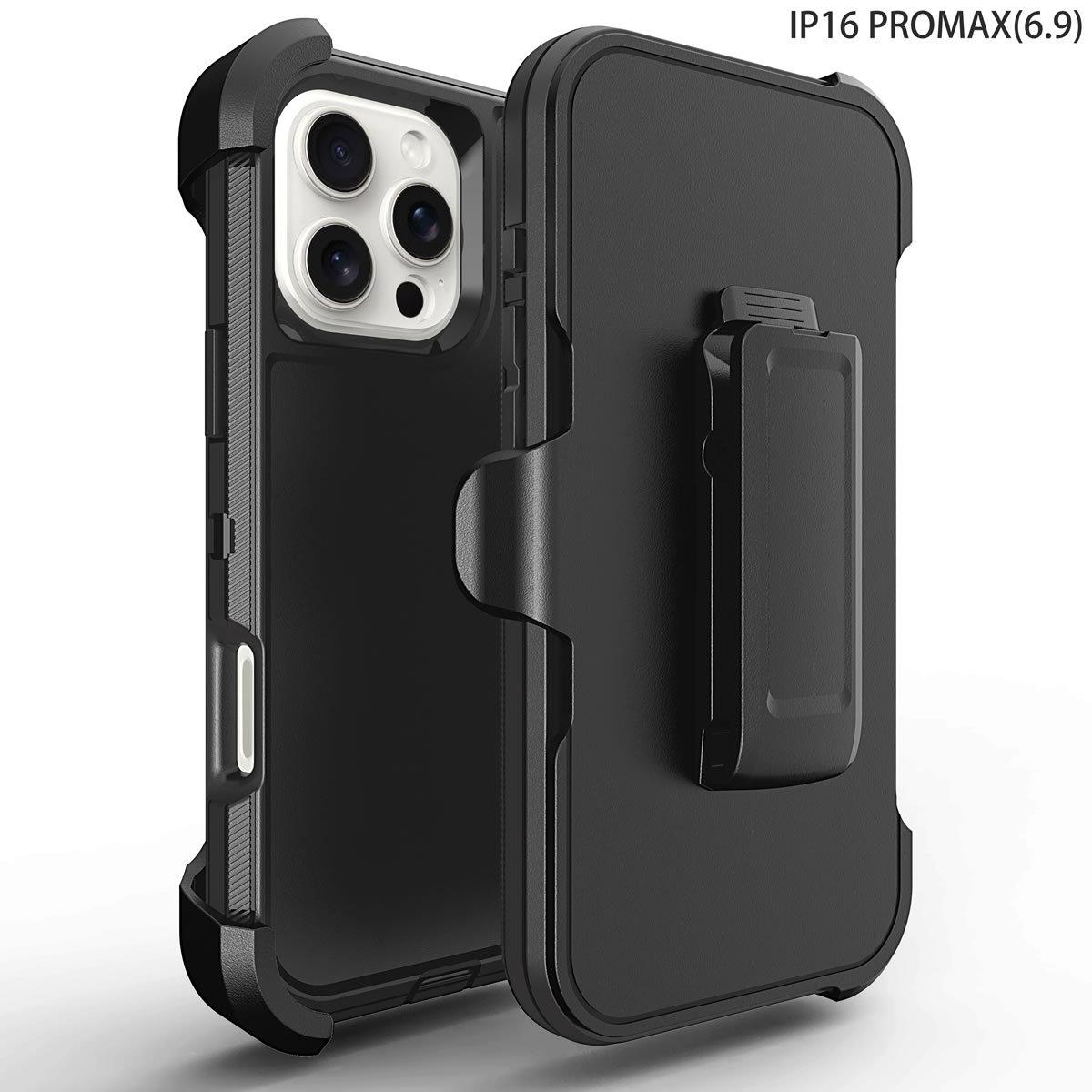 Essential phone case for outdoor workers, suitable for iPhone 16 Pro Max with back clip, iPhone 15 Plus protective case, 14 Max with rotating clip, 13 Pro waist-hanging phone case