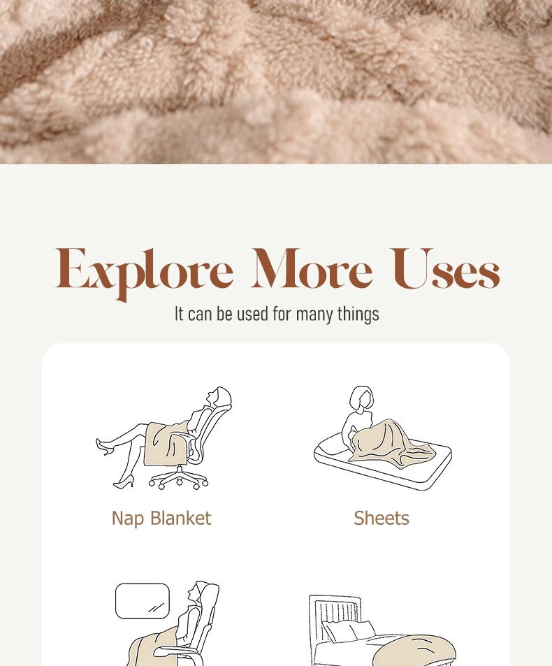 Snooztex Comfy Weighted Blanket – Double-Layer Thick Nordic Bedding Throw, New Arrival Ultra-Soft Microfiber Blanket for Modern Bedroom & Sofa, All-Season Cozy Comfort, Multiple Sizes Twin Queen King