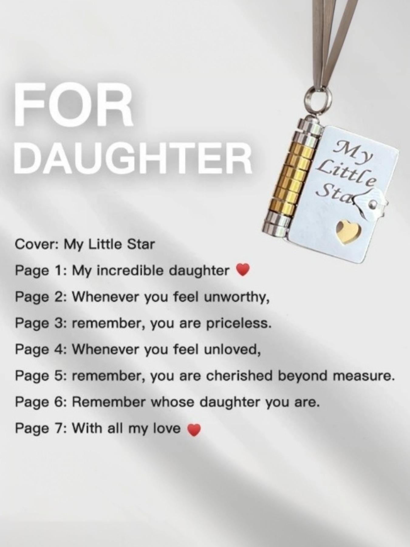 Summer New Titanium Steel Book Necklace, Girl's Heart Engraved Letter Necklace, Trendy Fall Cross-Border Bestseller, Son's Letter Necklace