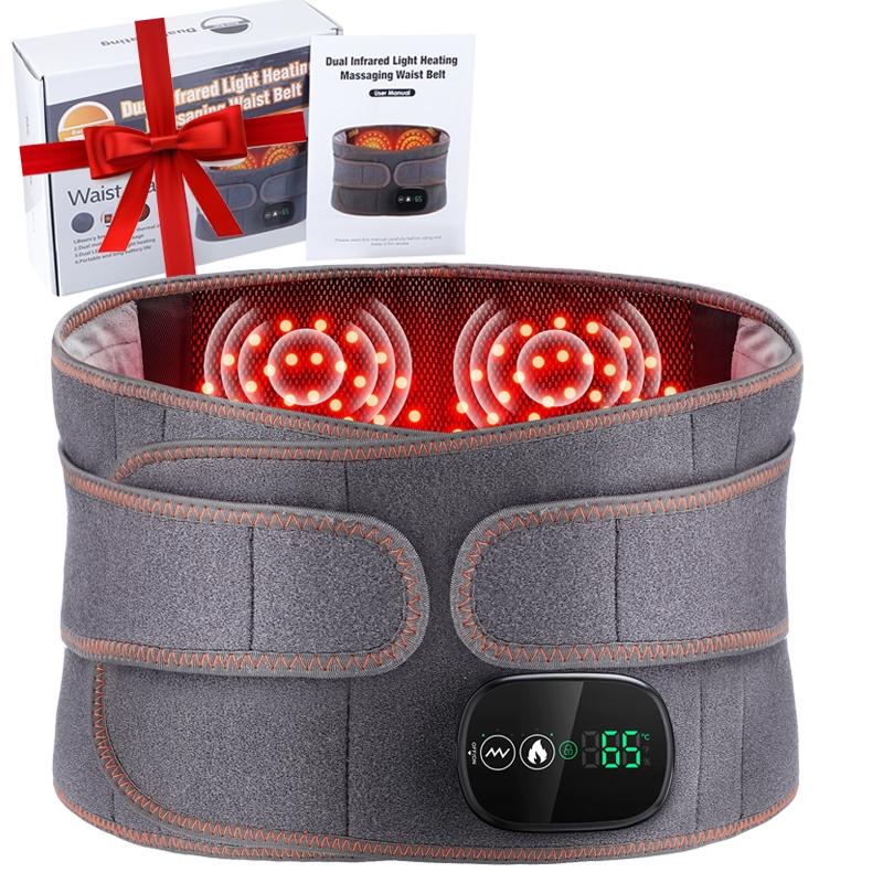 Electric Heating Infrared Heat Waist Massager , 1 Box 3-level Vibration Waist Back Support Belt, Menstural Period Heating Pad Personal Care Appliances for Home & Travel, Chrismas Gifts for Parents