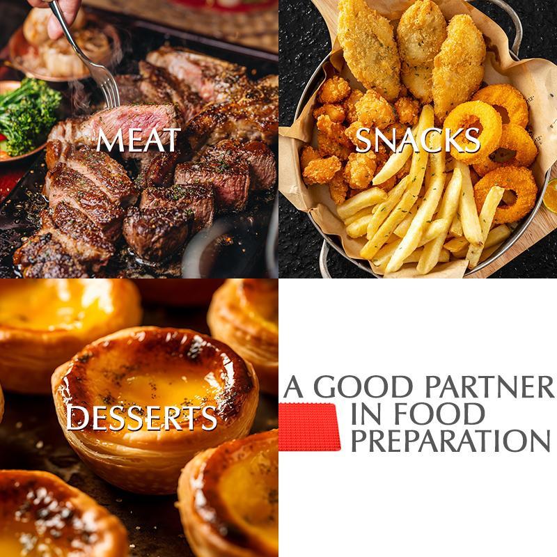 2 Pieces Silicone Baking Mat Red Pyramid Non Stick Bacon Microwave Tray Pastry Mat Red Barbecue Mat Baking Supplies Oven Liner - 40.64 x 27.94 cm Kitchen Counter Silicone Mat