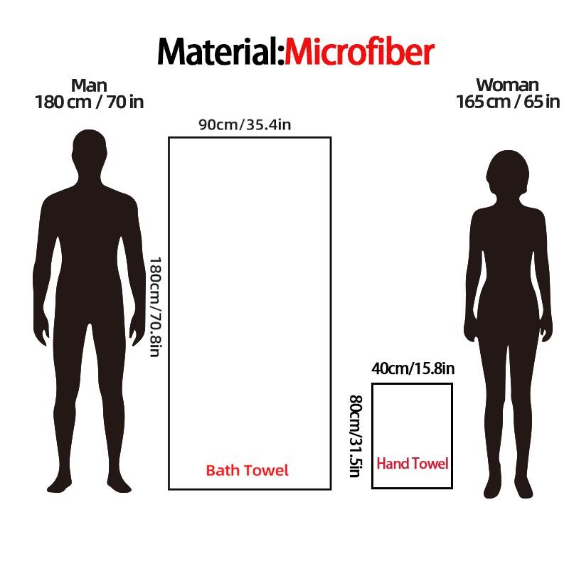 Extra-Large Bath Towel Set, 35 x 70-Inch Microfiber Quick-Dry XL Towels, Soft Reusable Premium Bath Towels for Home and Hotel Use, Bathroom Towel Set