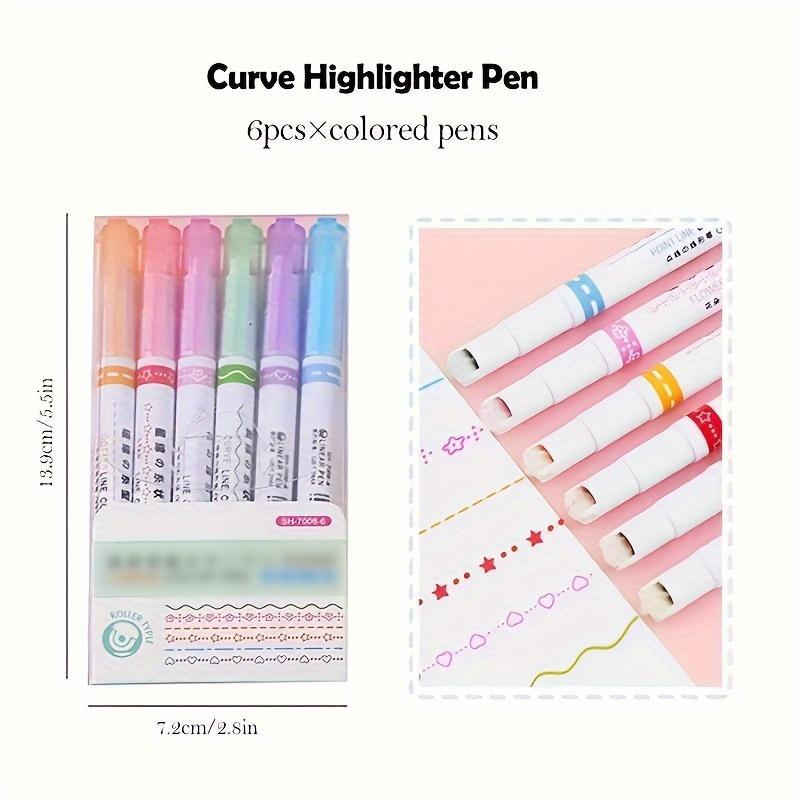 6pcs 6-Piece Assorted Flower-Shaped Fine Line Aesthetic Pens: PVC, Perfect for Note-Taking and Marking, Office Stationery Essentials