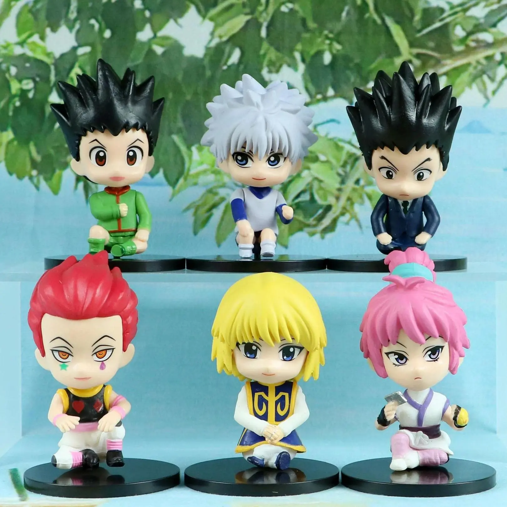 2026 hot item 6pcs style 8CM Anime HUNTER x HUNTER GON FREECSS Killua Zoldyck Kurapika kawaii Pvc Figure Modle Toys doll Christmas Gift Popular toys