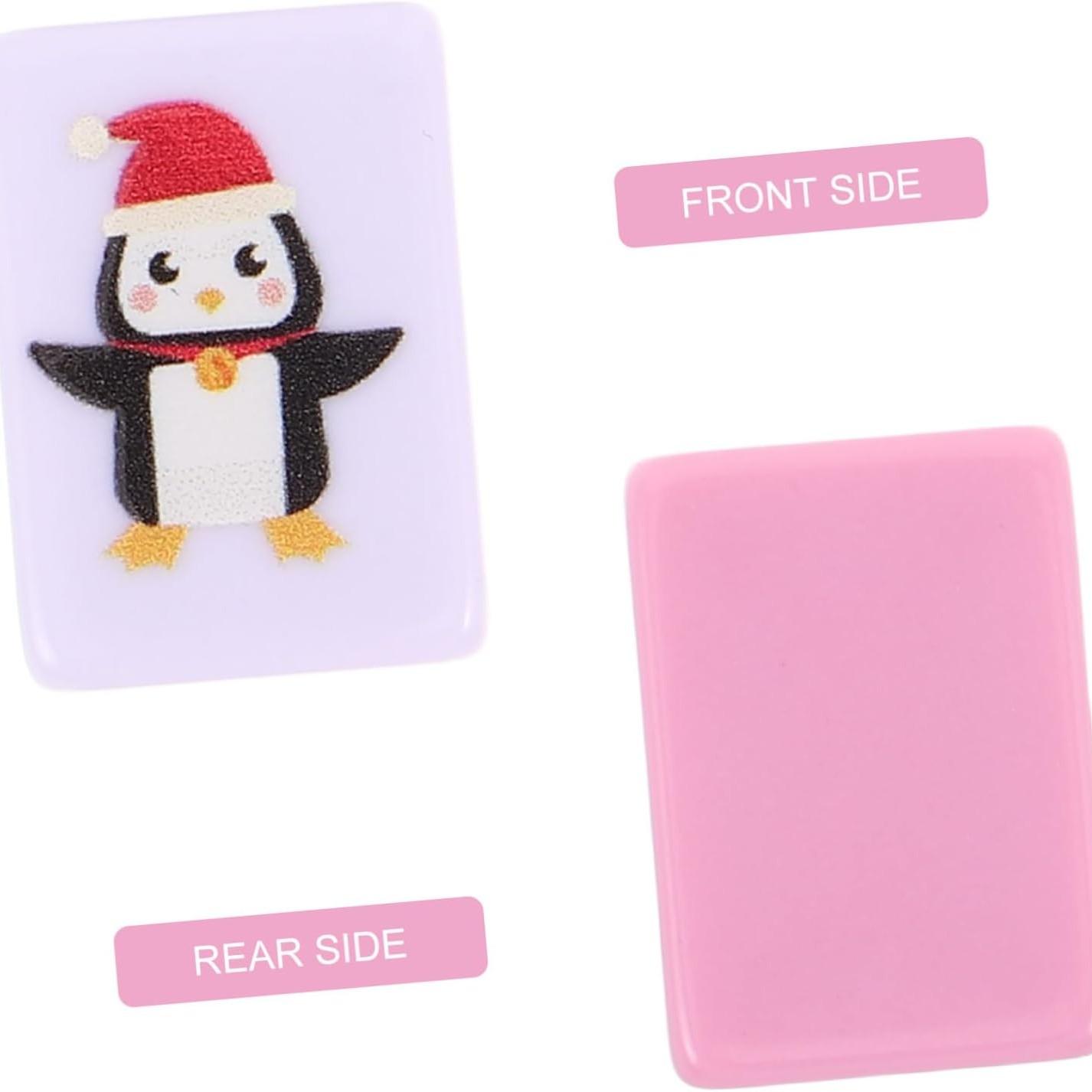 Beach Escape Game Block Mahjong Set, Fun Pattern Mahjong Game, 65 Piece Puzzle Beach Escape Board Game, Mini Mahjong Set, Party Board Game