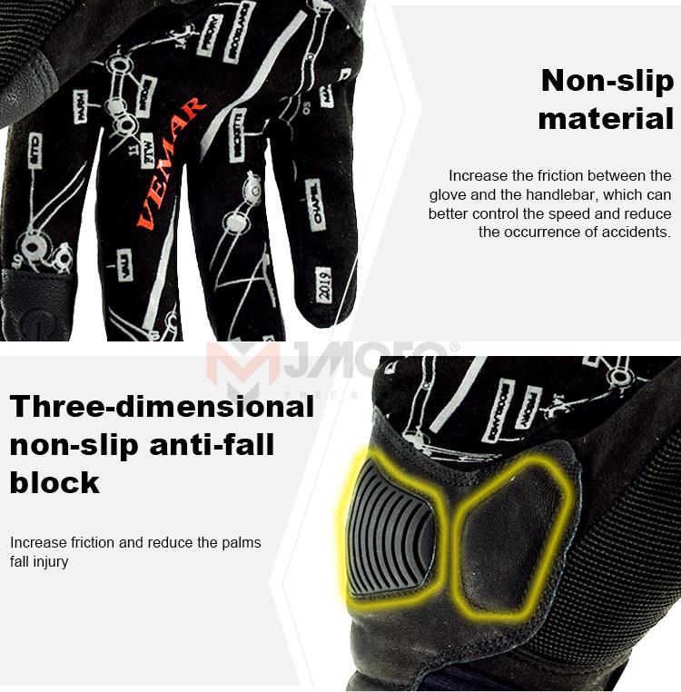 Men's Full Finger Touchscreen Riding Gloves With Skull Design For Motorcycle Motocross Dirt Bike Road Bike Mountain Bike Anti Slip Anti Fall Protective Gear Suitable For Climbing Skiing Cycling Outdoor Sports Lightweight Breathable Flexible Comfort For Ri