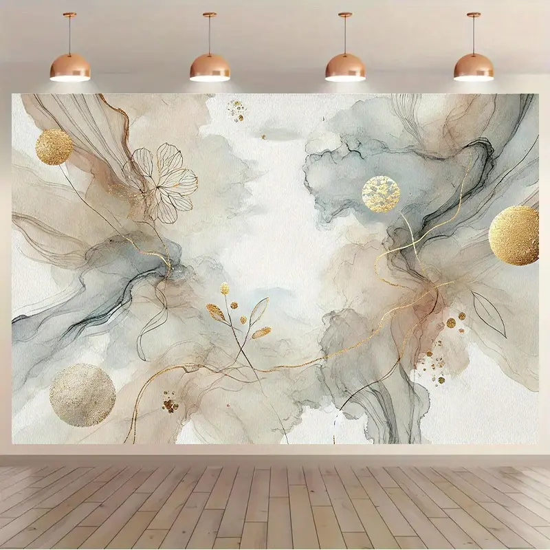 2D Falt Harmonious Watercolor Texture Abstract Painting Background Cloth Wall Decor, Multipurpose Backdrop Wall Covering, for Living Room Bedroom Office Home Decor/ Outdoor Decor/ Room Decor/ Party Deco, Holiday Gift