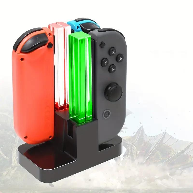 Fastsnail Controller Charger for Nintendo Switch & Oled, Multi-Function Charging Station with Indicator Light & Type-C Cable, Game Console Accessories, Switch Console Accessories