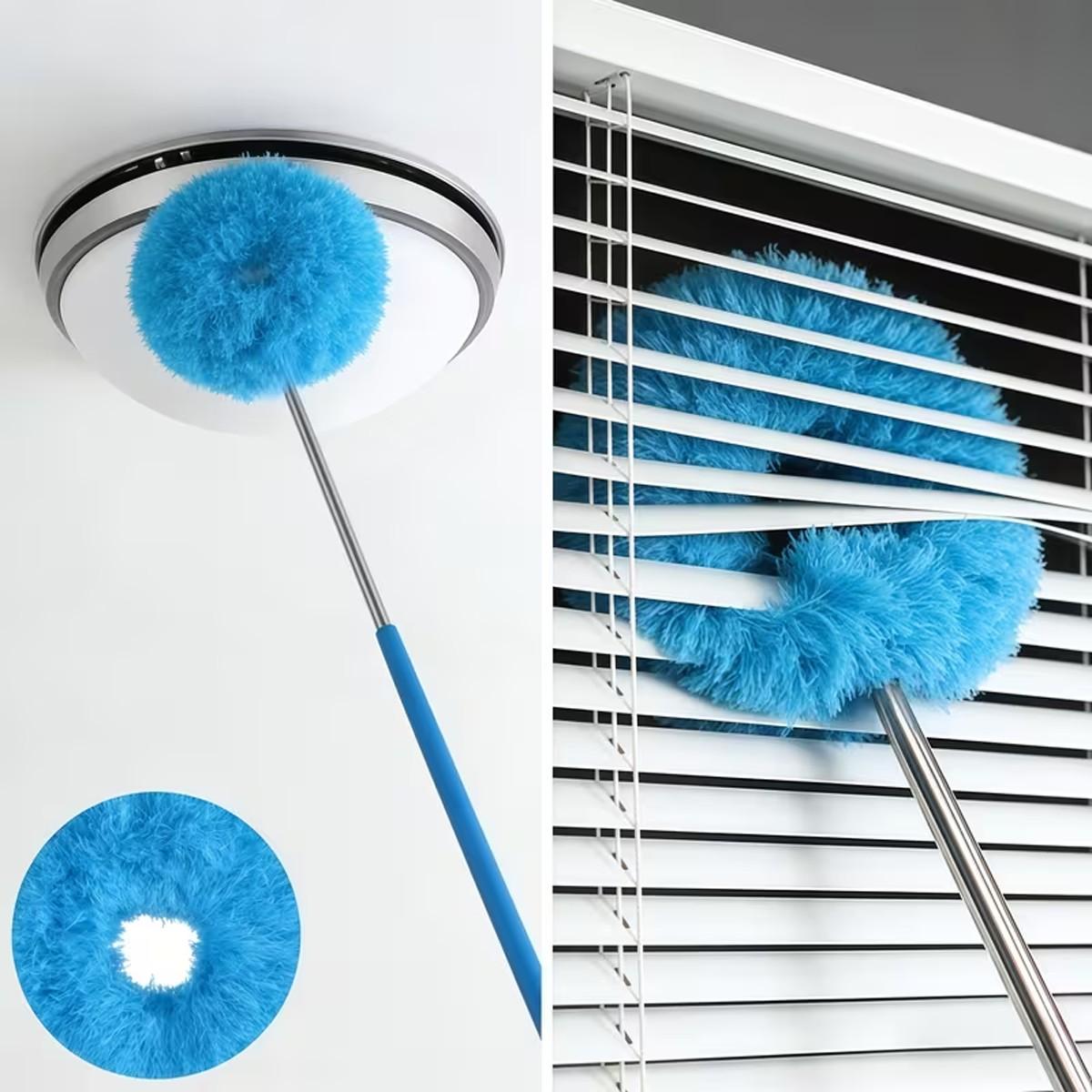 Expandable Dust Cleaning Brush with Extendable Handle, Multisurface Dusters, Compact Design for Home Office Car Interior, Lightweight Portable for Narrow Spaces