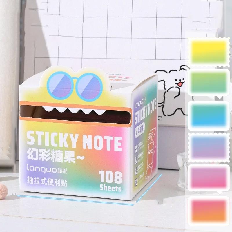 Random Color Cute Monster Pattern Sticky Notes, 105pcs/box Creative Multi-Purpose Sticky Notes, Sticky Memo Pads for Home, School and Office, Sticky Labels #GLOBAL PICKS