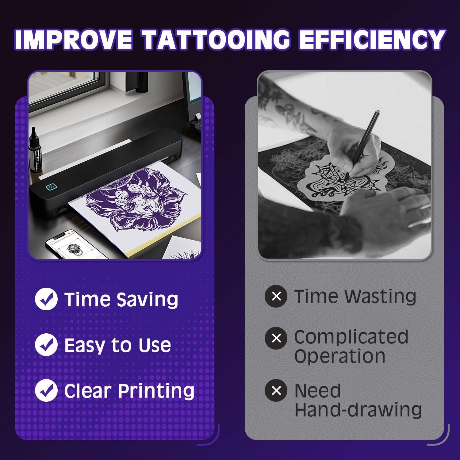 Portable Thermal Printer, 1 Count USB Rechargeable Wireless Photo Printer, Compact Lightweight Printer for Home Office School Travel